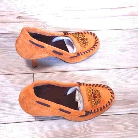 (66-1986)โ ๐ฅ3/$20๐ฅ Chinese Laundry Stone Suede Cammie Pump Sz 10 - Picture 8 of 10